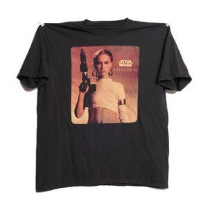 New Star Wars Attack of the Clones Padme Amidala T Shirt 2002 Sci Fi Tee